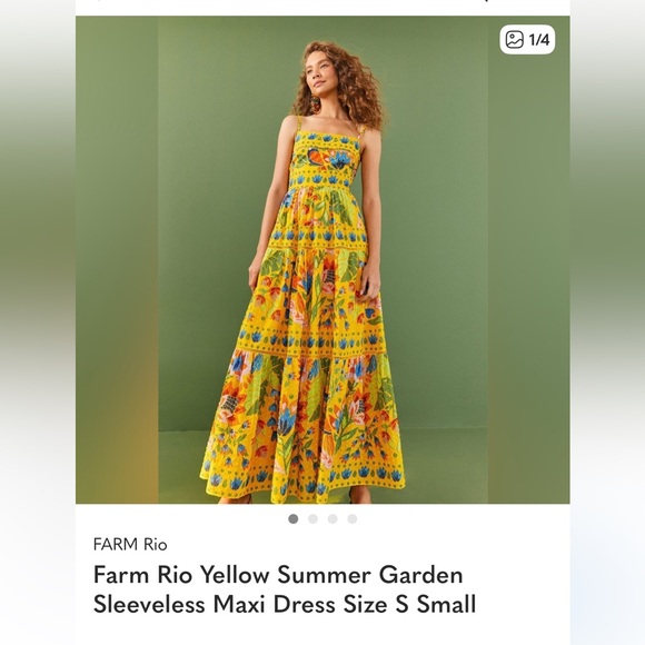 knee length dresses for ladies White Summer Garden Maxi Dress – FARM Rio main image 0